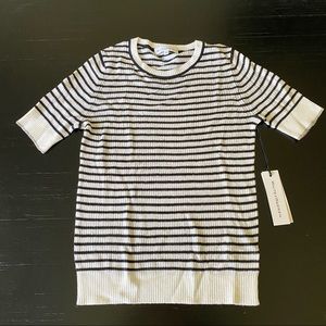 WHITE + WARREN natural wash linen top